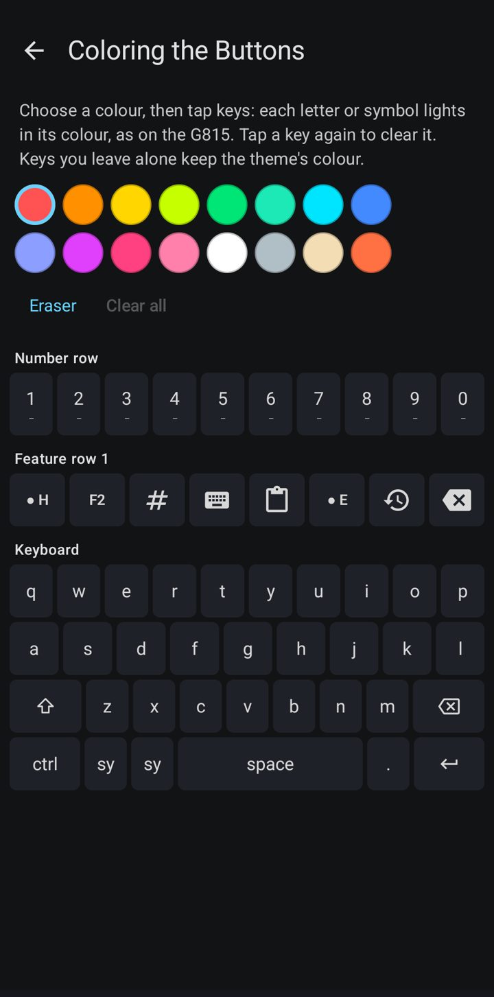 Coloring the Buttons