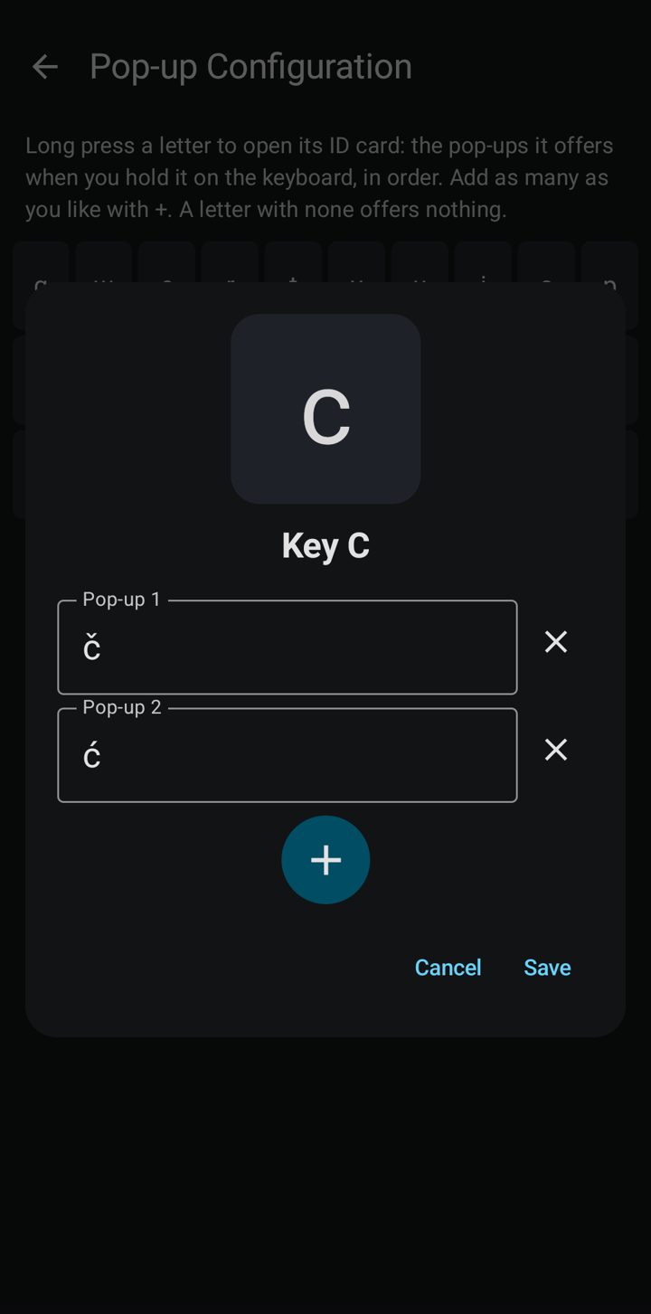 Pop-up Configuration